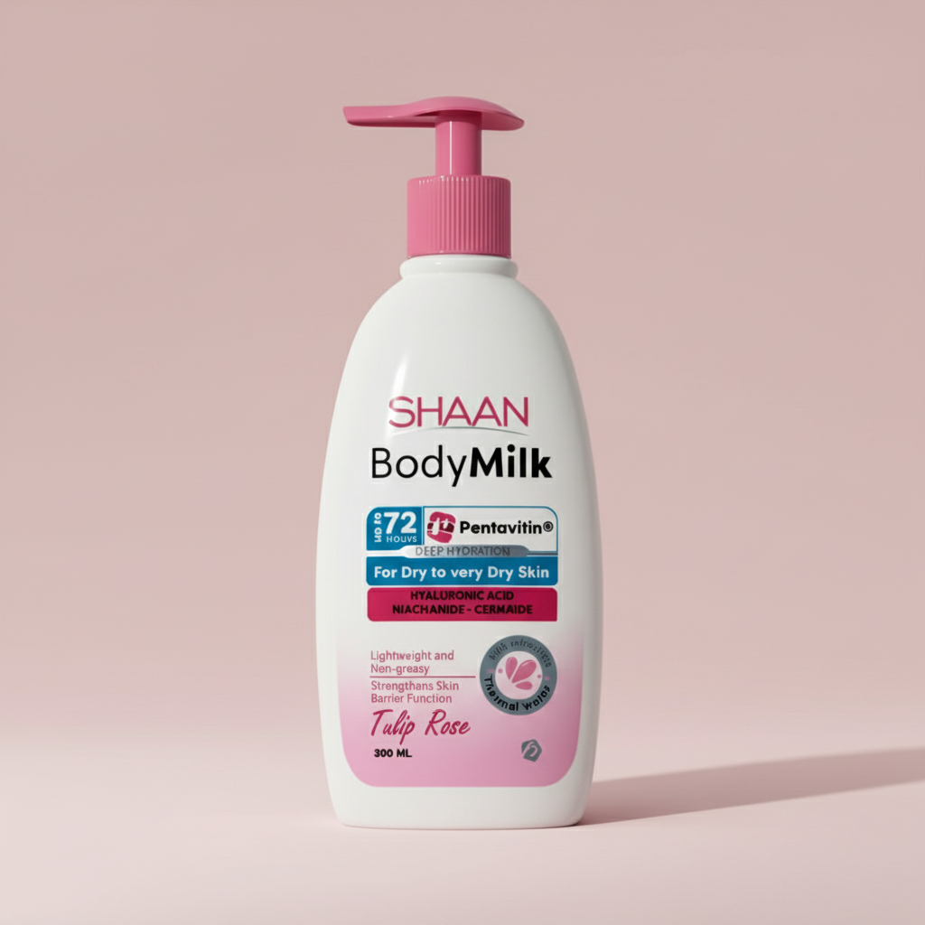 shaan tulip rose body milk 300ml