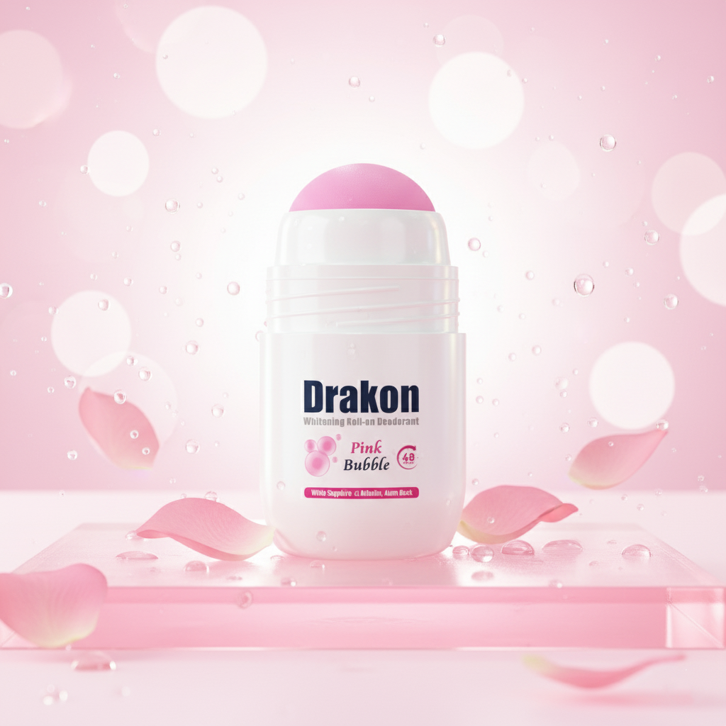 Drakon Whitening Roll On Deodorant – Pink Bubble