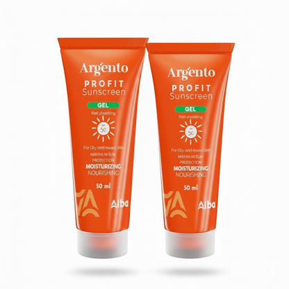 Argento Profit Sunscreen Gel- SPF 50 (1+1 Offer)