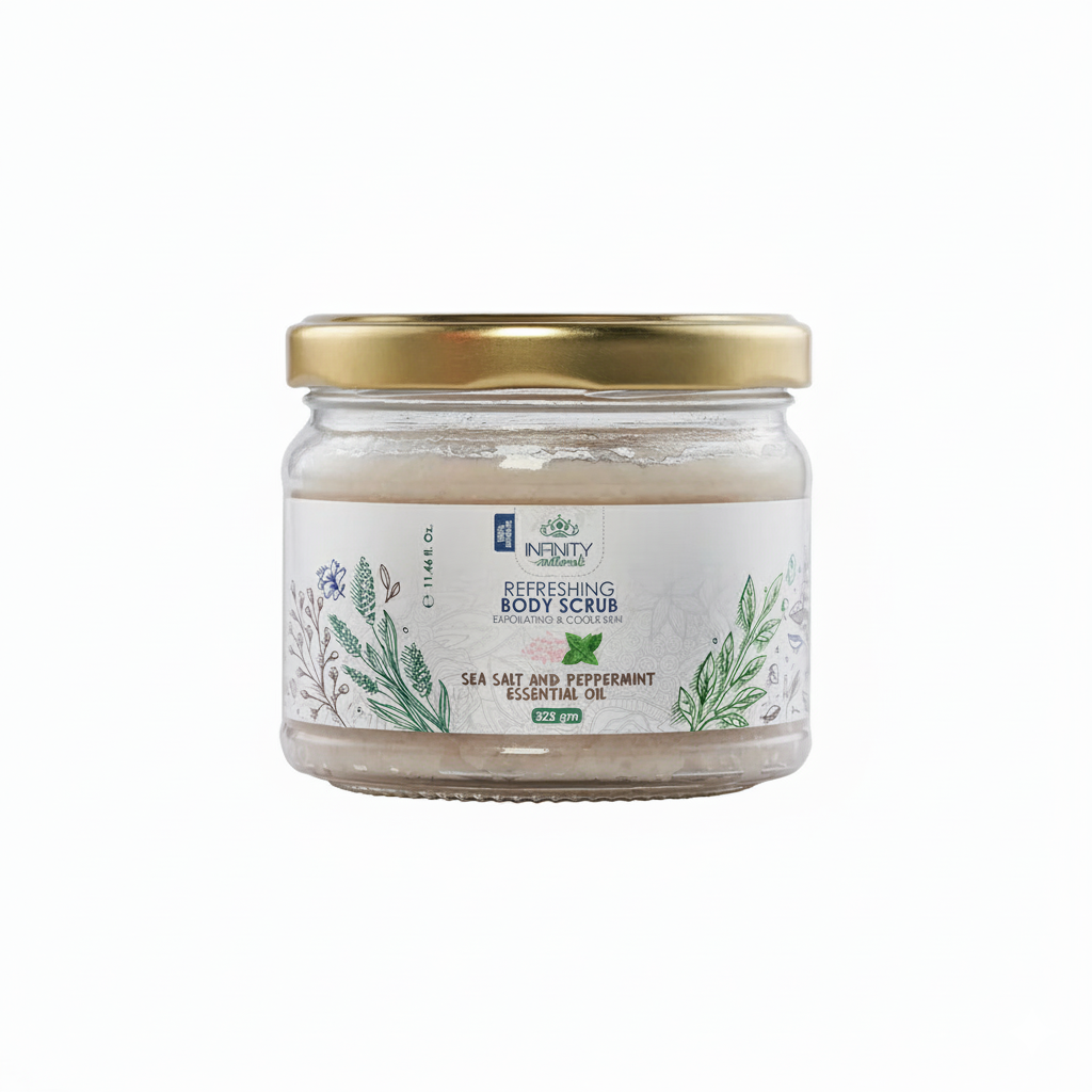 Refreshing Body Scrub Sea Salt & Peppermint Essential Oil