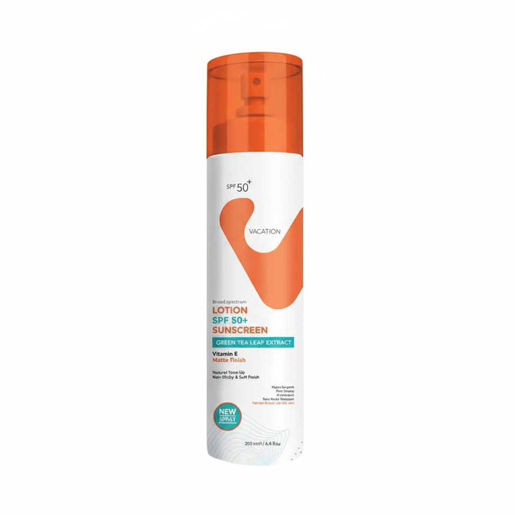 Vacation sunscreen lotion spray