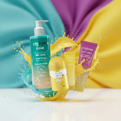 Argento box (facial cleanser + Serum C +Night Cream + Eye Contour)