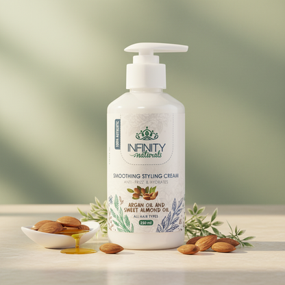 Infinity Naturals Smoothing Styling Cream Argan Oil & Sweet Almond Oil