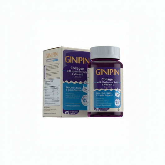 Ginipin collagen with hyaluronic acid and vitamin c capsules