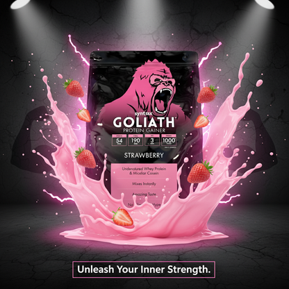 syntrax Goliath protein gainer -strewberry 5.5k