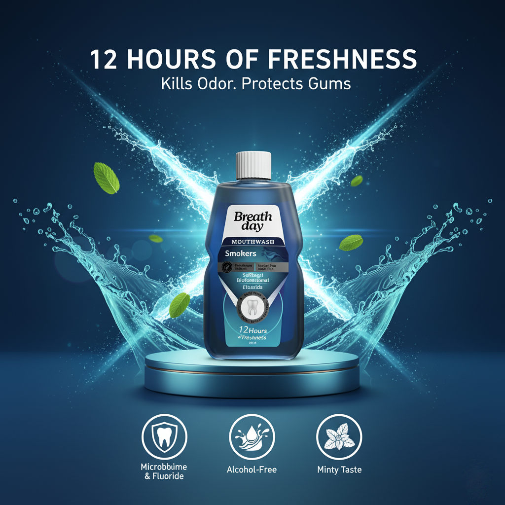 Breath day mouthwash smokers 300ml